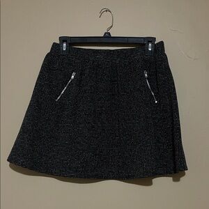 Joe B Black Skater Skirt with Zipper Accents